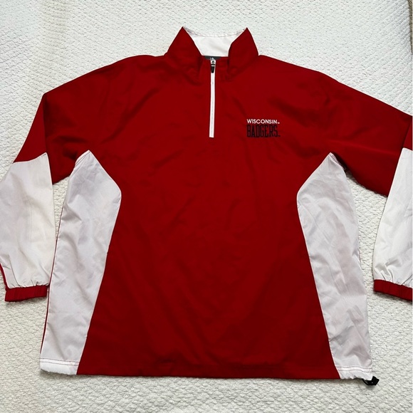 Knights Apparel Wisconsin Badgers Quarter Zip Pullover Windbreaker Men’s Large - Picture 5 of 7